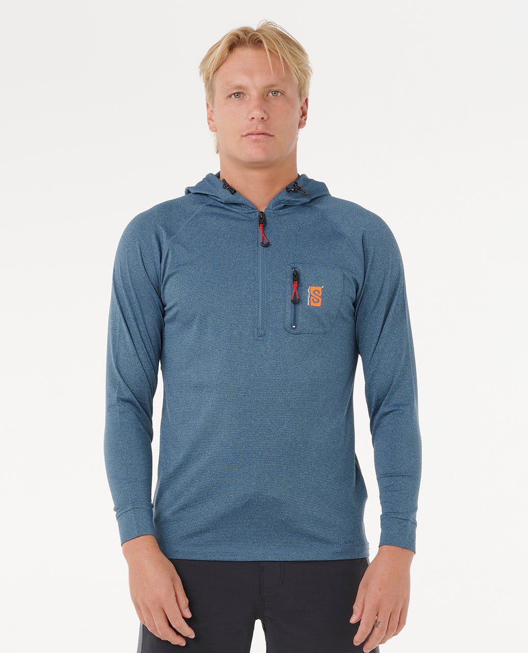 Rip Curl Men Search UPF50 Hood Rash Guard