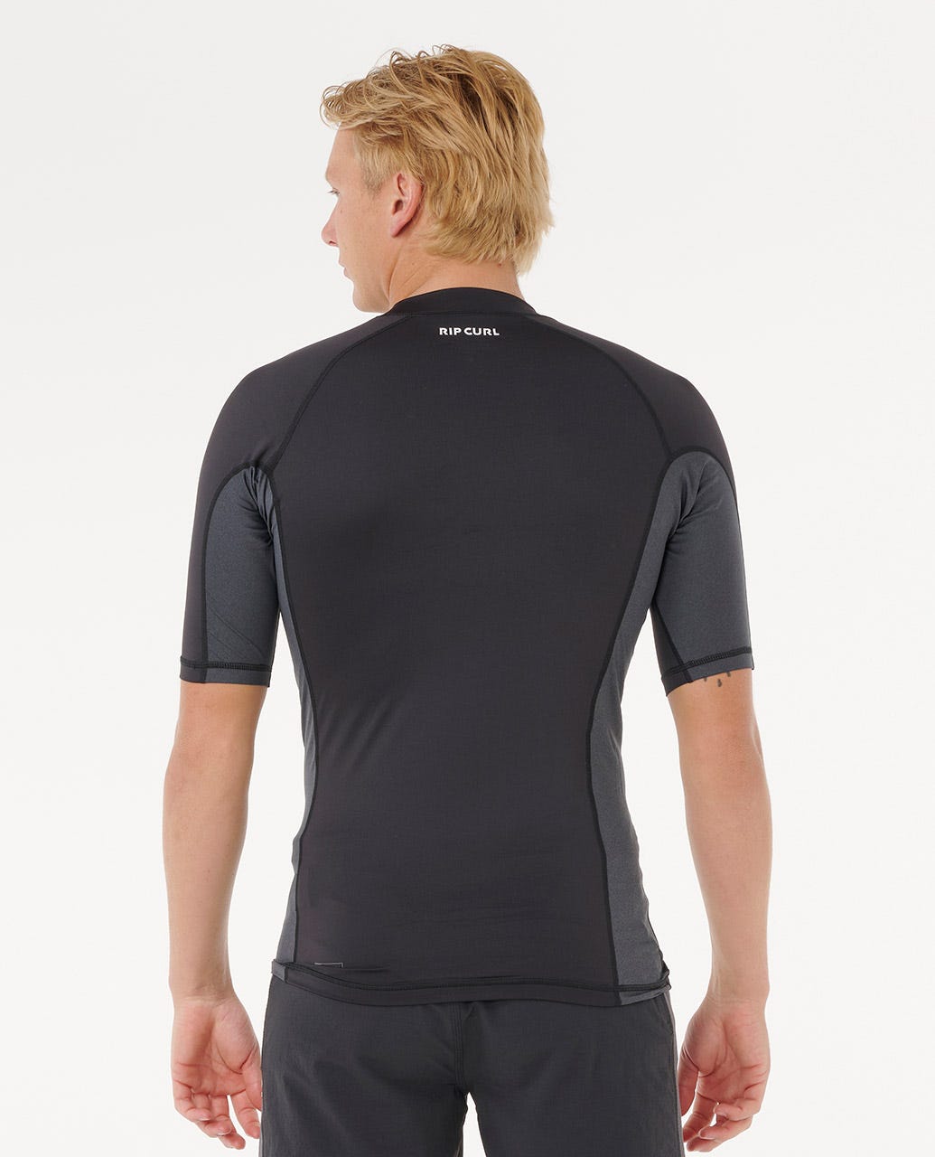 Rip Curl Men Waves UPF50 Performance Short Sleeve Rash Guard