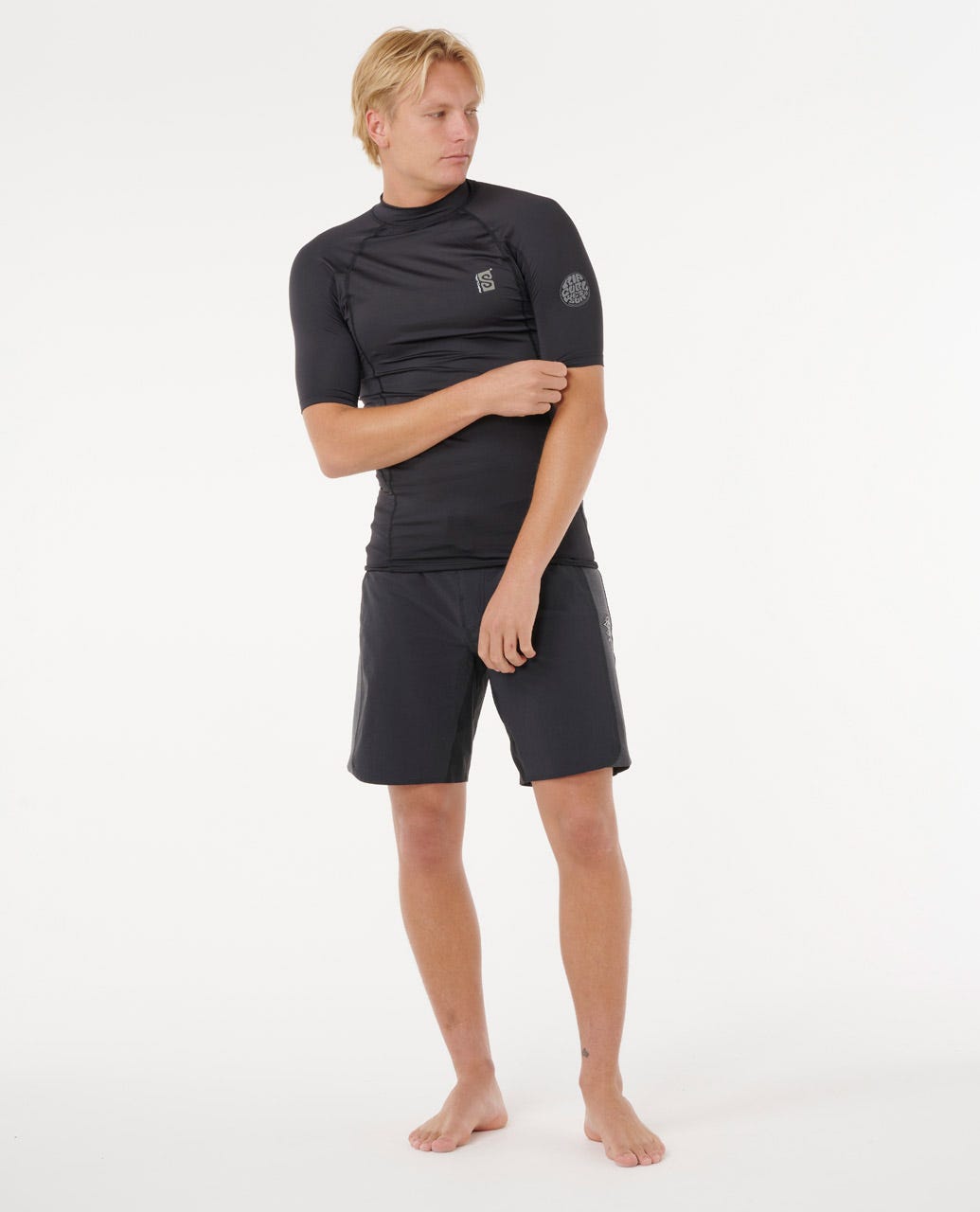 Rip Curl Men Search UPF50 Performance Short Sleeve Rash Guard