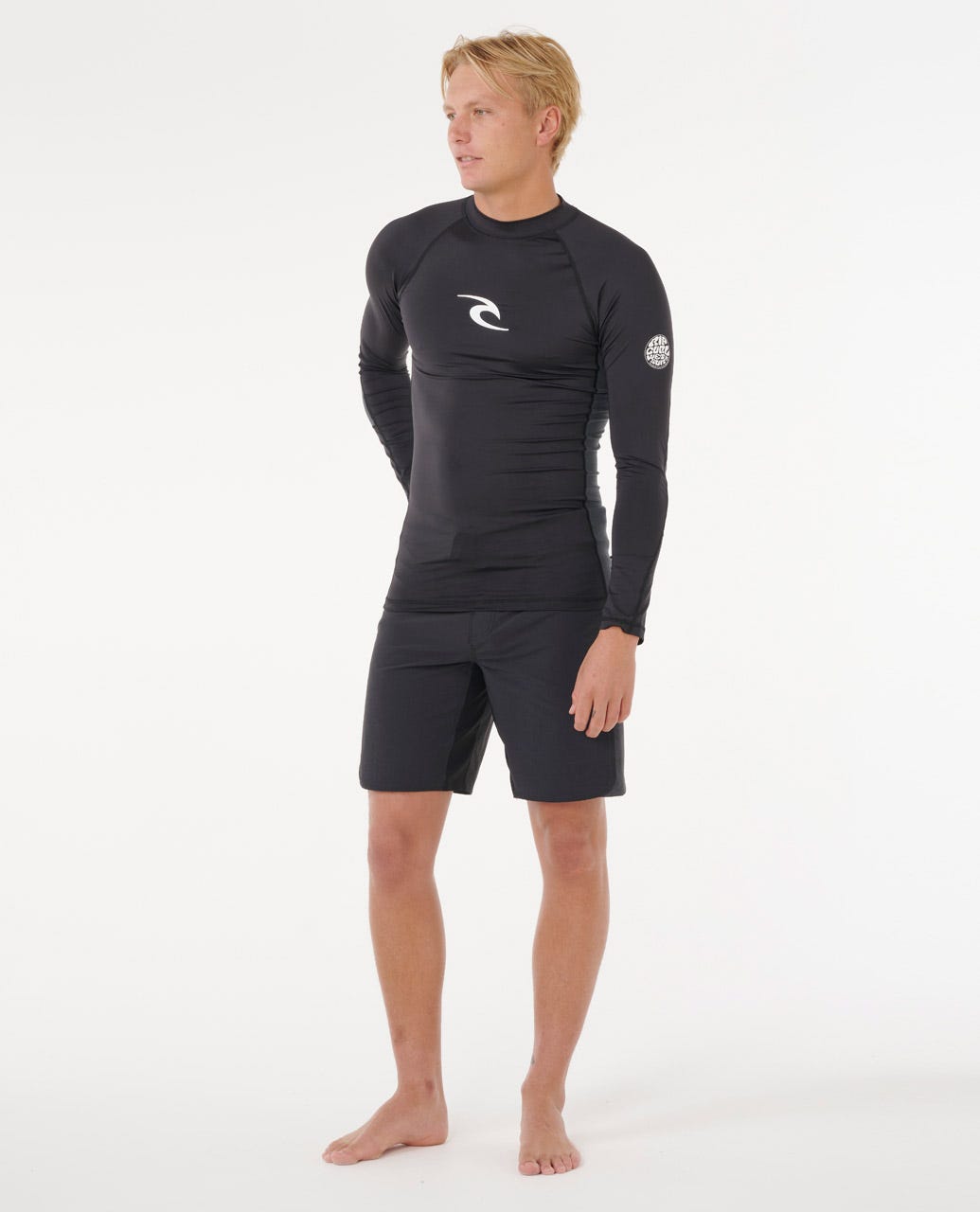 Rip Curl Men Waves UPF50 Performance Long Sleeve Rash Guard