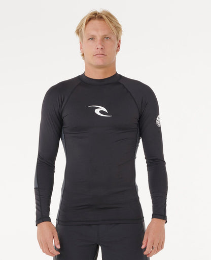 Rip Curl Men Waves UPF50 Performance Long Sleeve Rash Guard