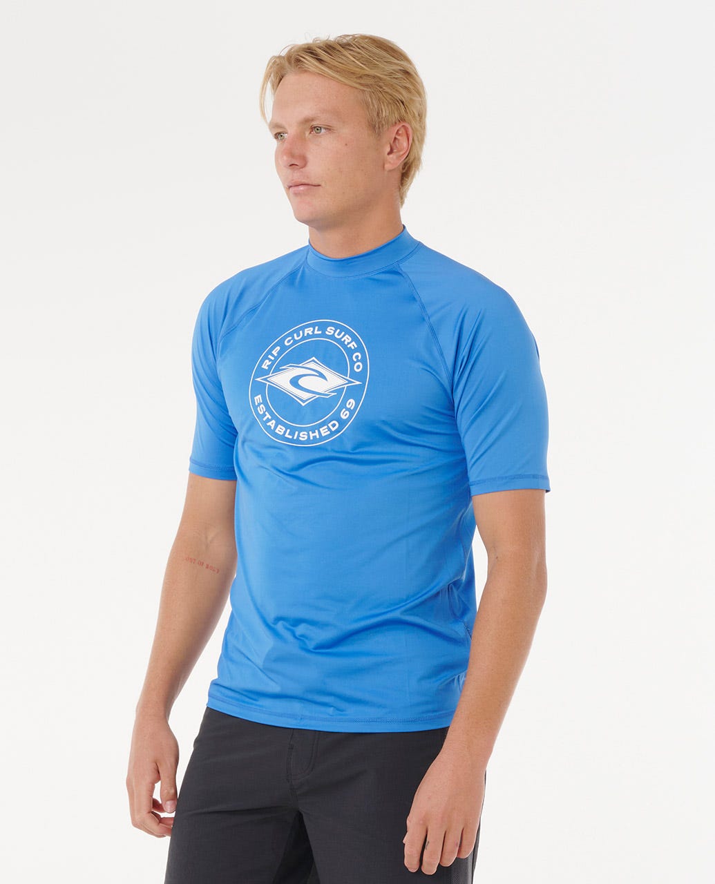 Rip Curl Men Stapler UPF50 Short Sleeve Rash Guard