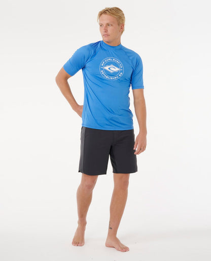 Rip Curl Men Stapler UPF50 Short Sleeve Rash Guard