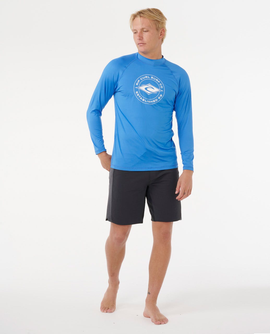 Rip Curl Men Stapler UPF50 Long Sleeve Rash Guard
