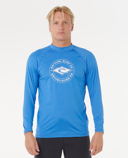 Rip Curl Men Stapler UPF50 Long Sleeve Rash Guard