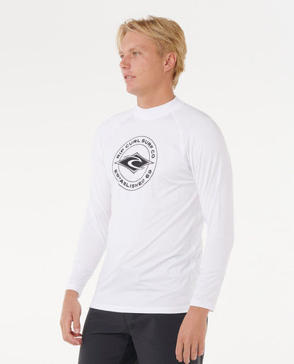 Rip Curl Men Stapler UPF50 Long Sleeve Rash Guard