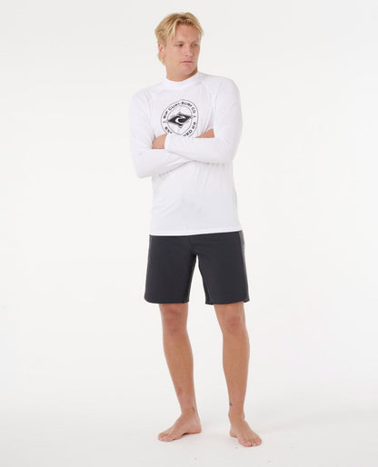 Rip Curl Men Stapler UPF50 Long Sleeve Rash Guard