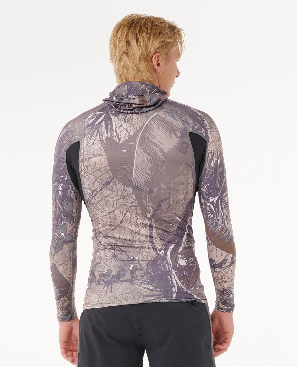 Rip Curl Men Search UPF50 Performance Hood Long Sleeve Rash Guard