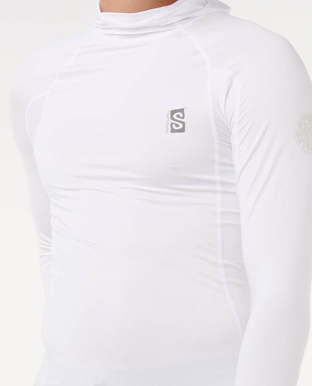 Rip Curl Men Search UPF50 Performance Hood Long Sleeve Rash Guard
