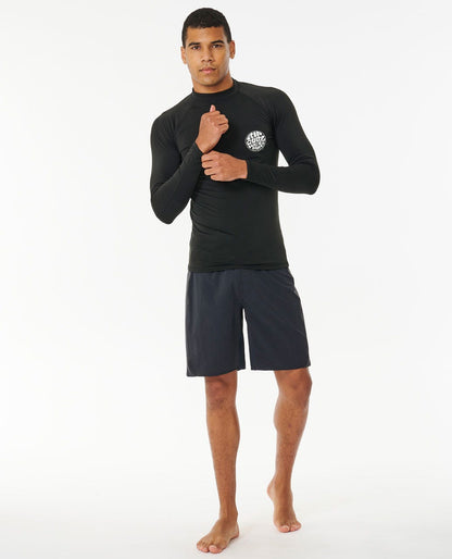 Rip Curl Men Icons UPF50+ Brushed Long Sleeve Rash Vest