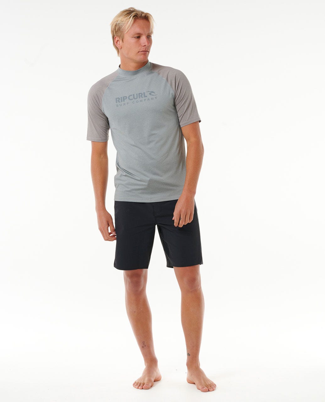 Rip Curl Men Shock UV Short Sleeve Rash Vest