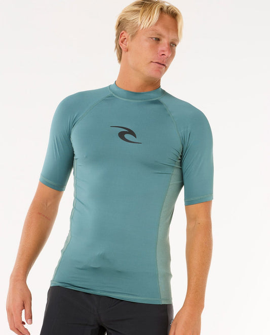 Rip Curl Men Waves UV Short Sleeve Rash Guard