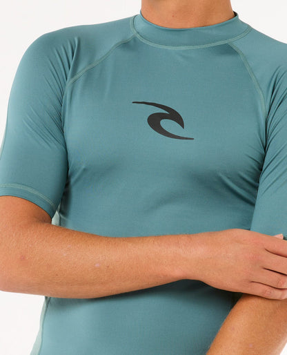 Rip Curl Men Waves UV Short Sleeve Rash Guard