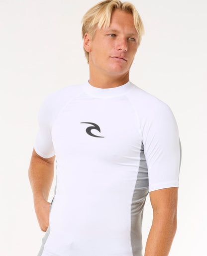 Rip Curl Men Waves UV Short Sleeve Rash Guard
