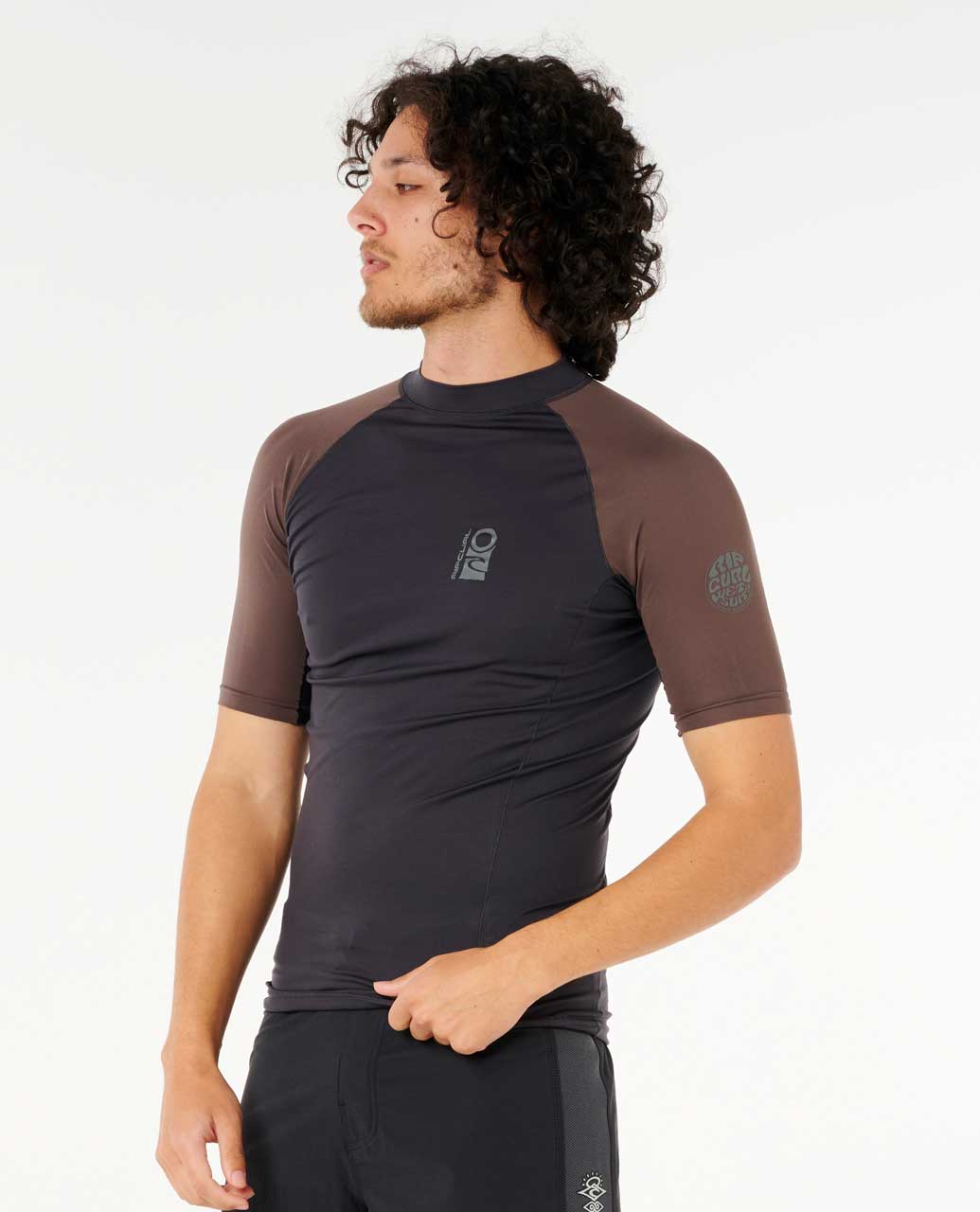Rip Curl Men Search UPF Performance Short Sleeve Rash Guard