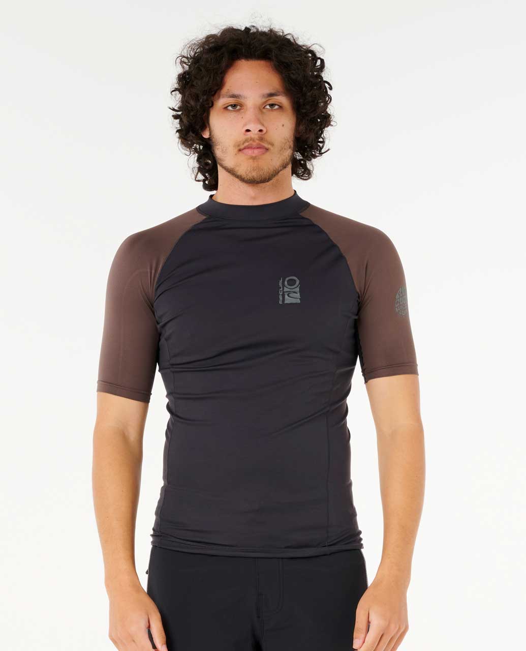 Rip Curl Men Search UPF Performance Short Sleeve Rash Guard