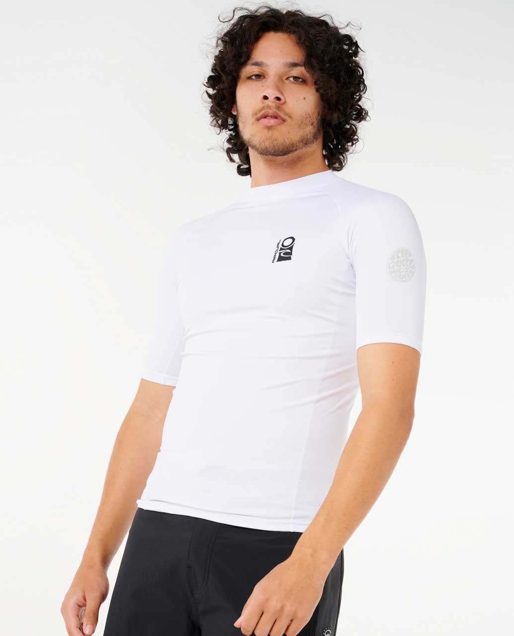 Rip Curl Men Search UPF Performance Short Sleeve Rash Guard