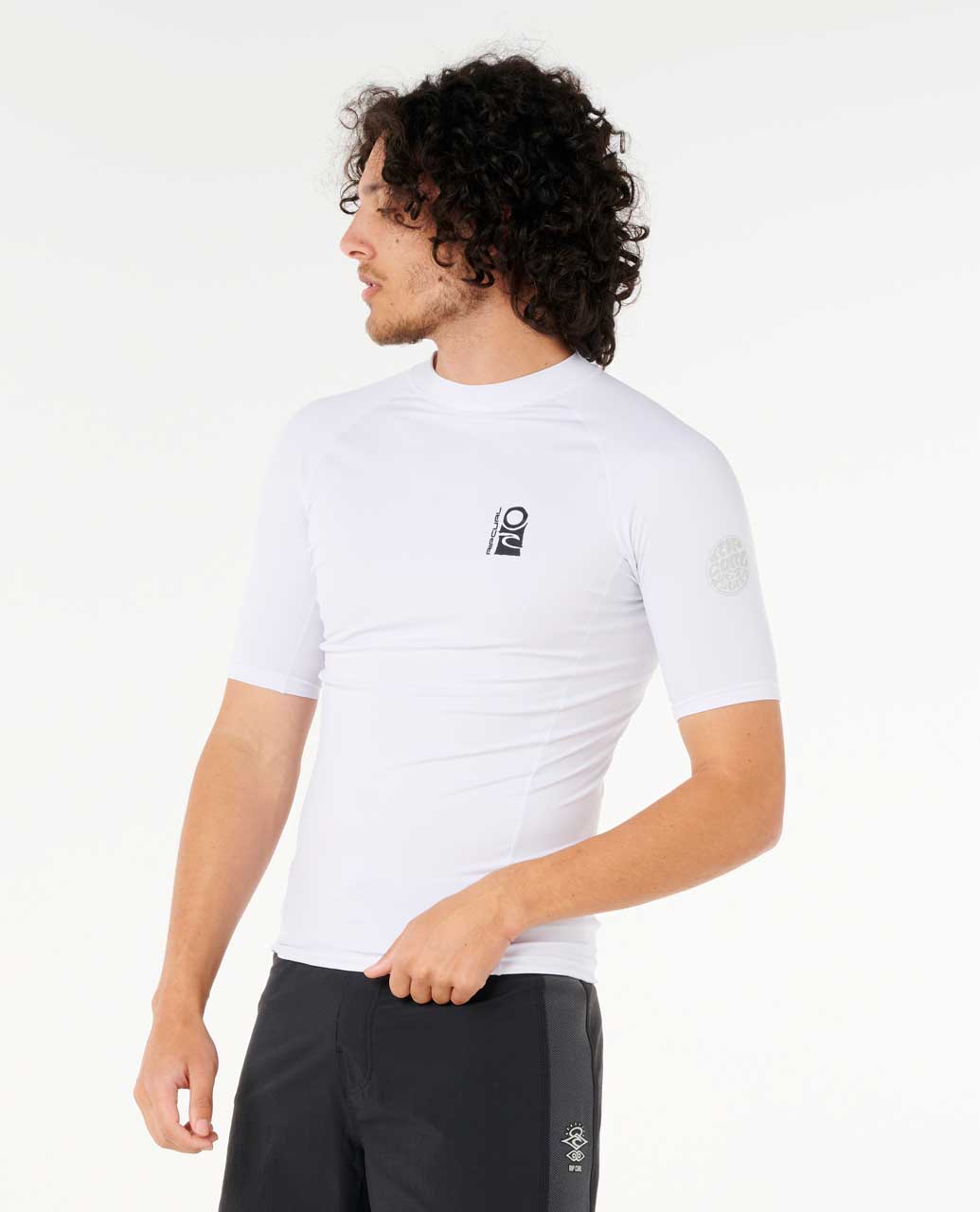 Rip Curl Men Search UPF Performance Short Sleeve Rash Guard