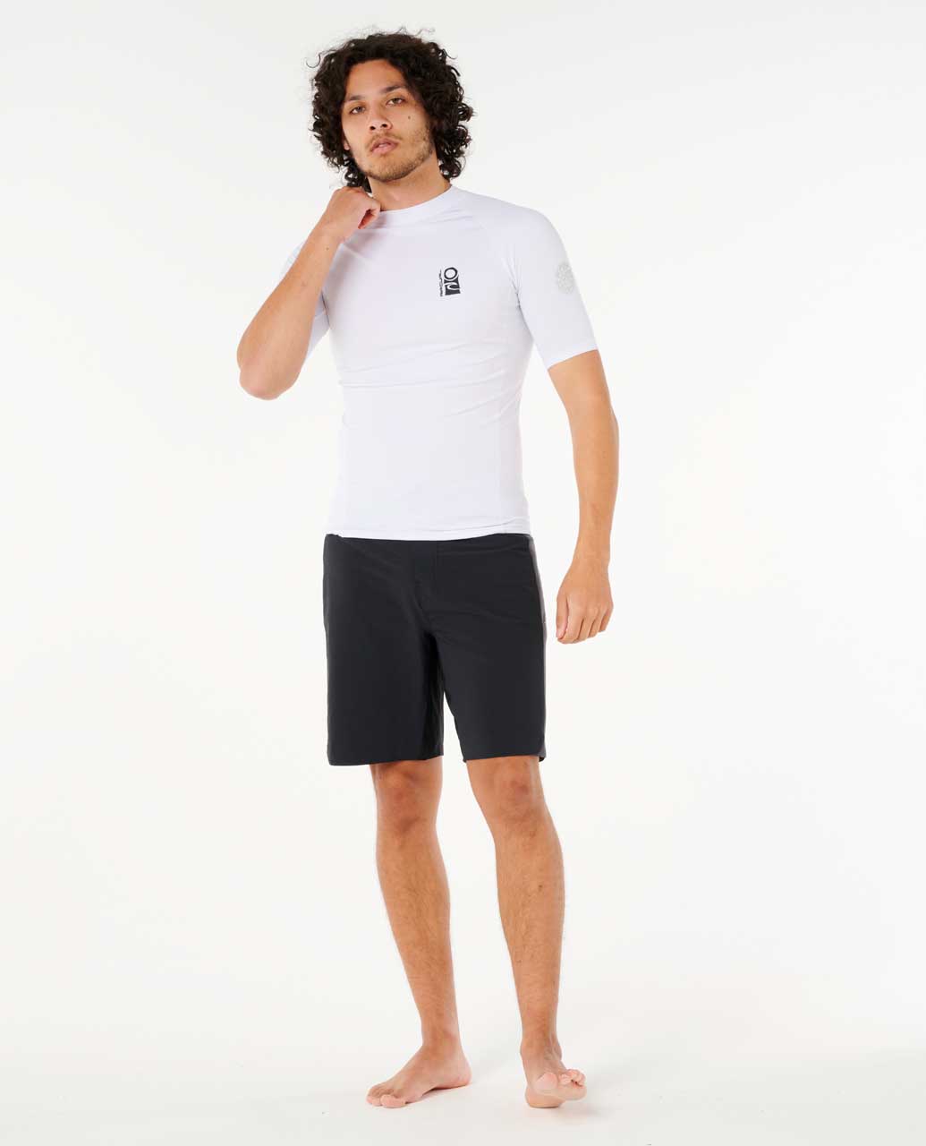 Rip Curl Men Search UPF Performance Short Sleeve Rash Guard