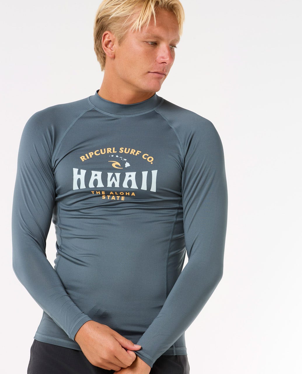 Rip Curl Men Hawaii UPF Performance Long Sleeve Rash Guard