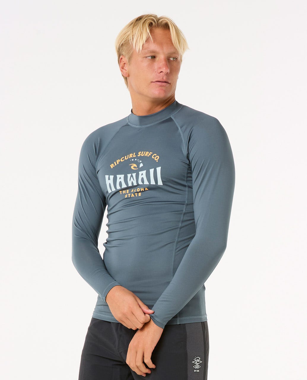 Rip Curl Men Hawaii UPF Performance Long Sleeve Rash Guard