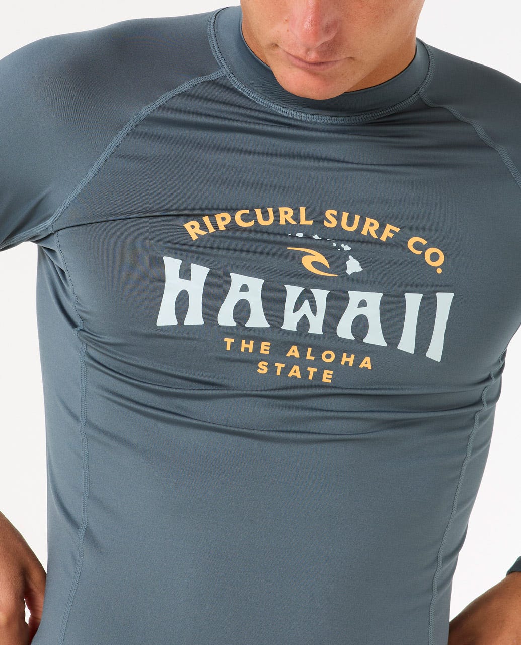 Rip Curl Men Hawaii UPF Performance Long Sleeve Rash Guard