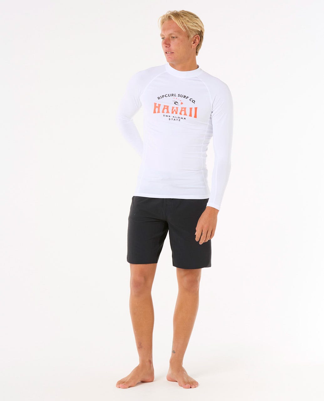 Rip Curl Men Hawaii UPF Performance Long Sleeve Rash Guard