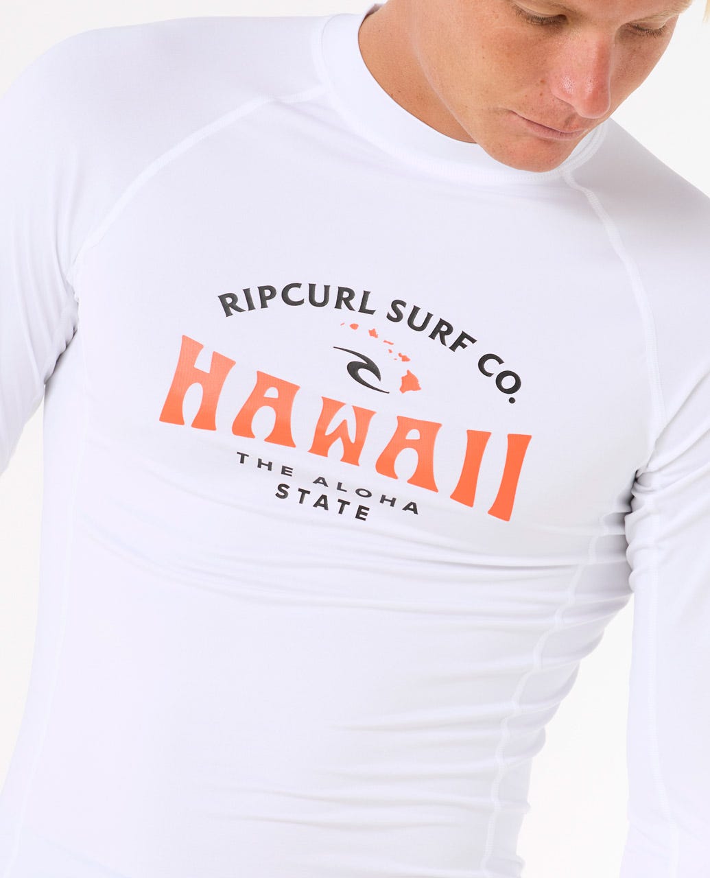 Rip Curl Men Hawaii UPF Performance Long Sleeve Rash Guard
