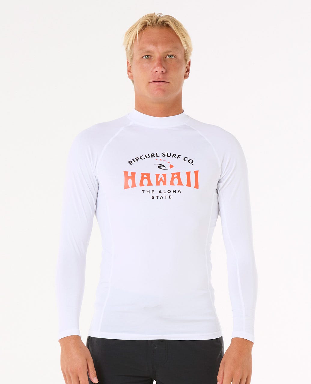 Rip Curl Men Hawaii UPF Performance Long Sleeve Rash Guard