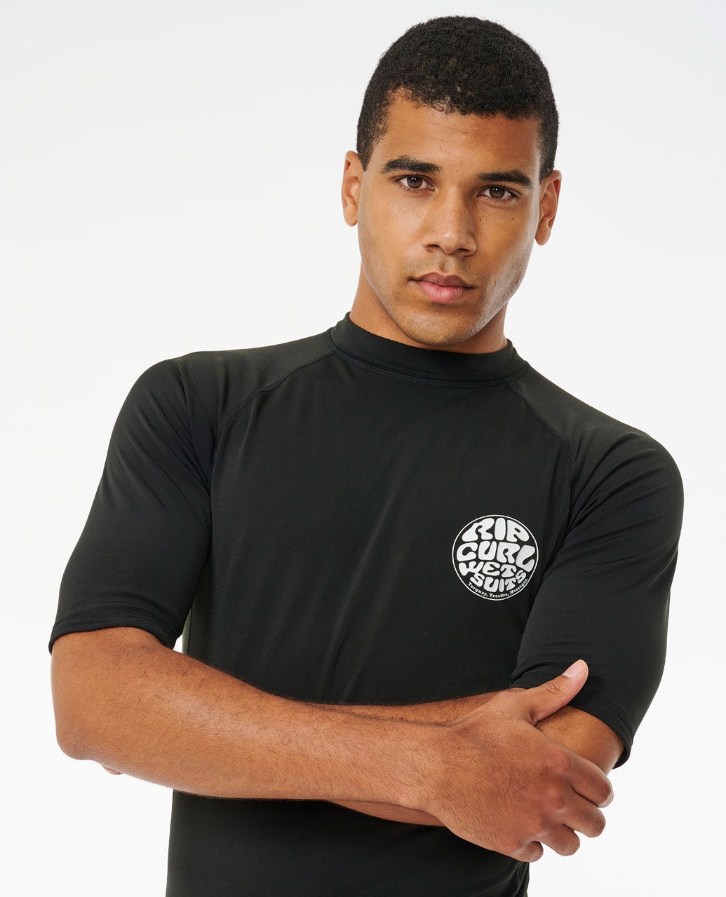 Rip Curl Men Icons UPF50+ Brushed Short Sleeve Rash Vest