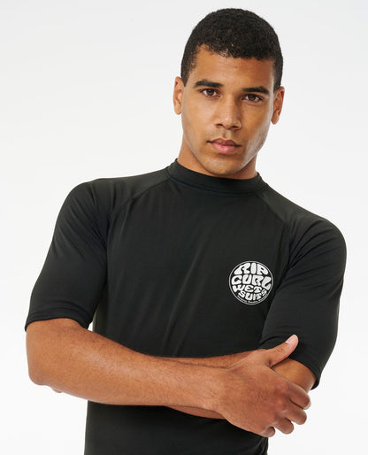 Rip Curl Men Icons UPF50+ Brushed Short Sleeve Rash Vest