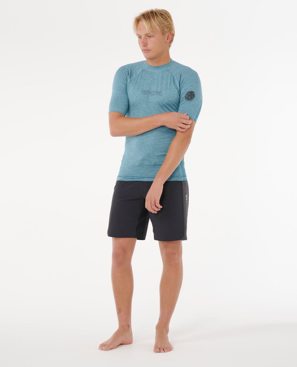 Rip Curl Men Dawn Patrol UV Short Sleeve Rash Guard