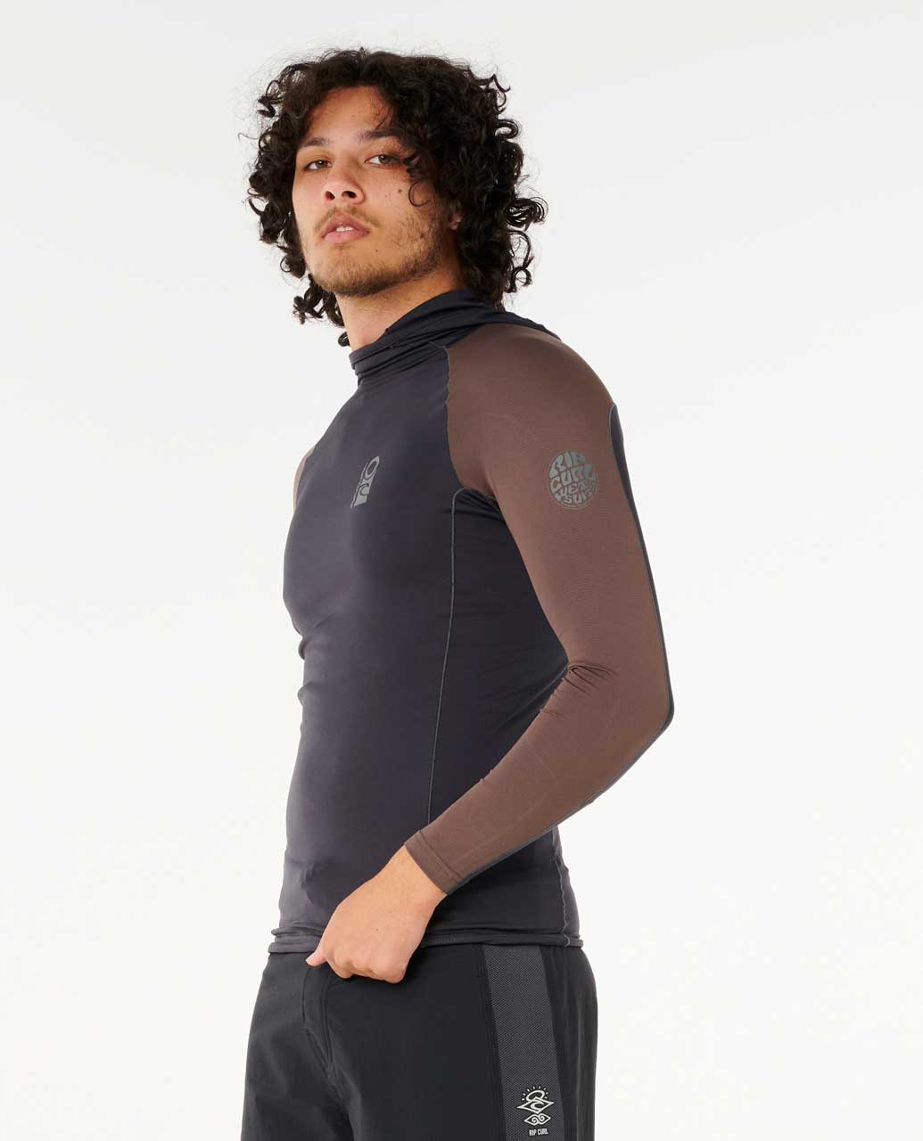 Rip Curl Men Search UPF Performance Long Sleeve Hood