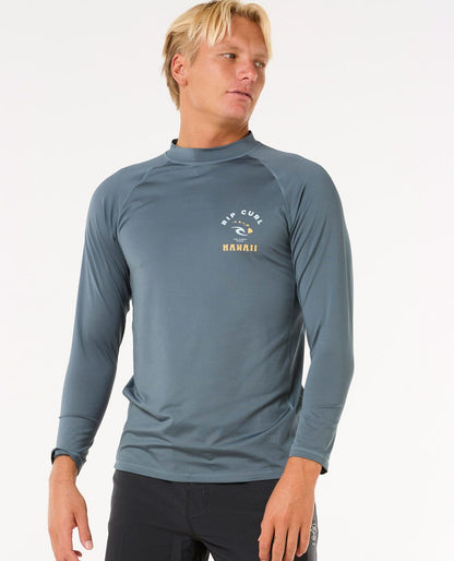 Rip Curl Men Island Vibe UPF Long Sleeve Rash Guard
