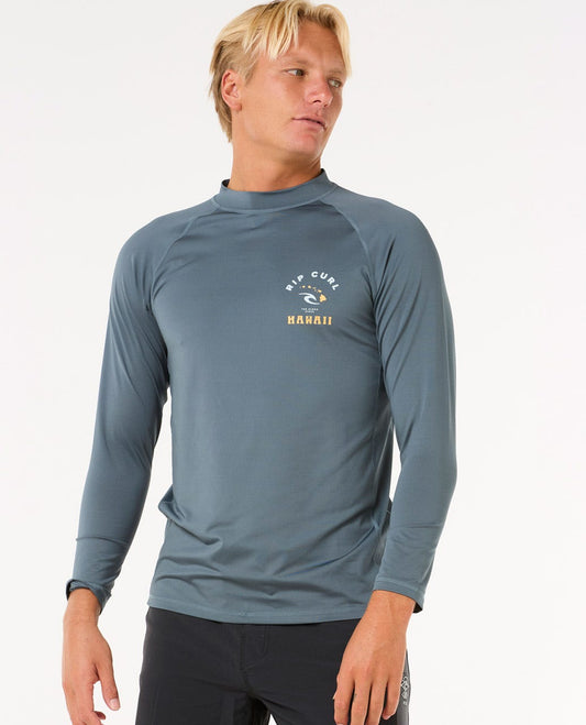 Rip Curl Men Island Vibe UPF Long Sleeve Rash Guard