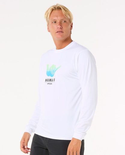 Rip Curl Men Shaka UPF50+ Long Sleeve Rash Guard