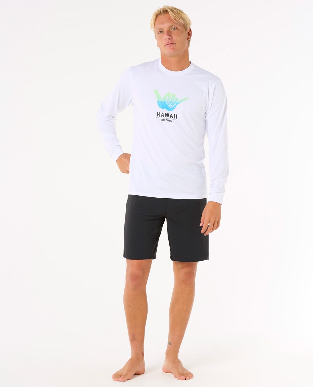 Rip Curl Men Shaka UPF50+ Long Sleeve Rash Guard