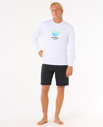 Rip Curl Men Shaka UPF50+ Long Sleeve Rash Guard