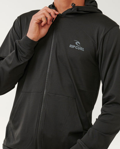 Rip Curl Men Stack UPF50+ Zip Through Hood Rash Guard