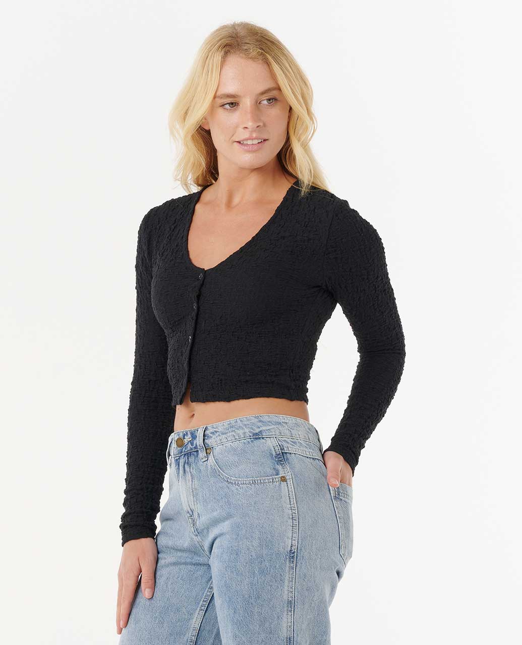Rip Curl Women Sunset Luau Texture Long Sleeve Tee
