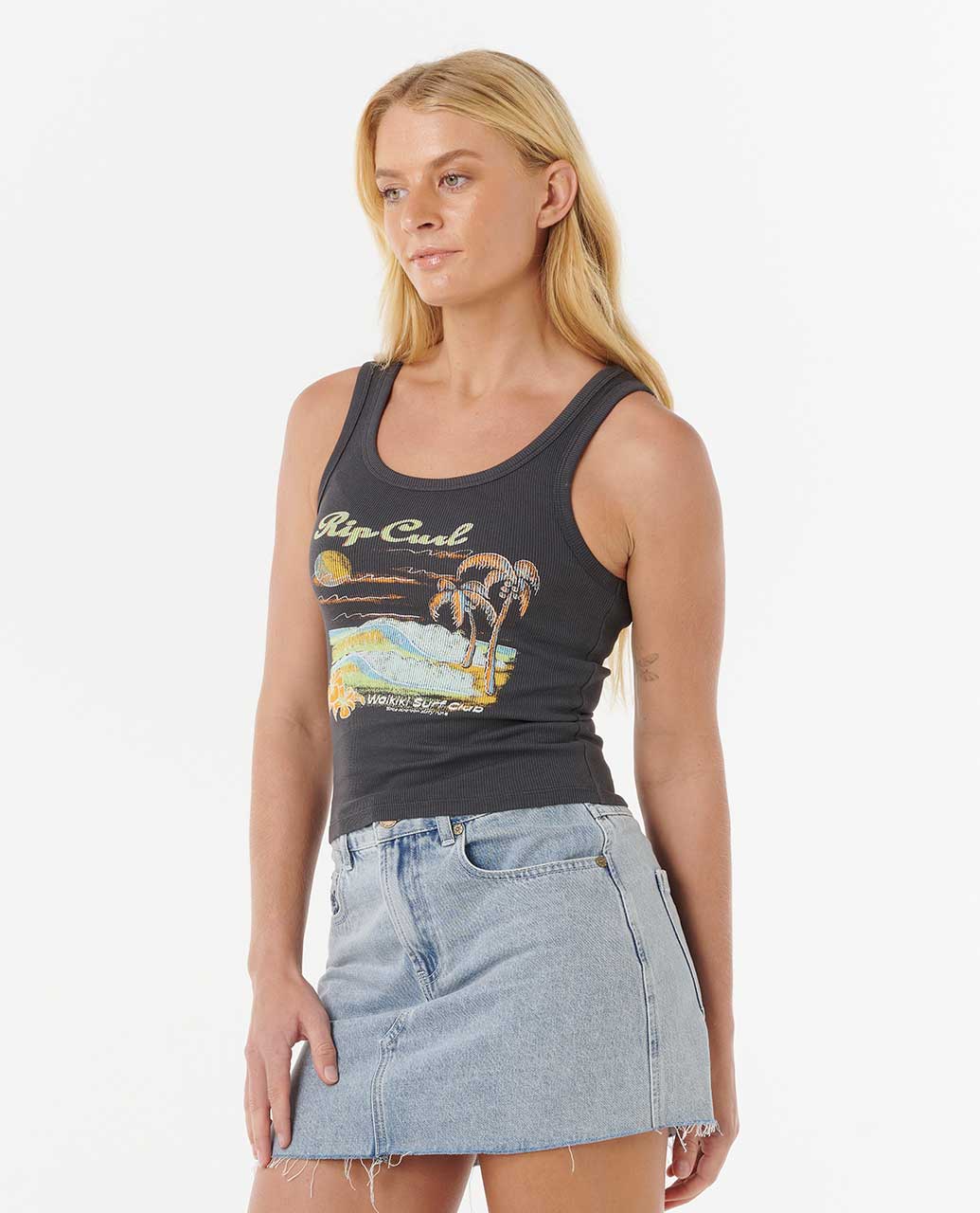 Rip Curl Women Waikiki Standard Ribbed Tank