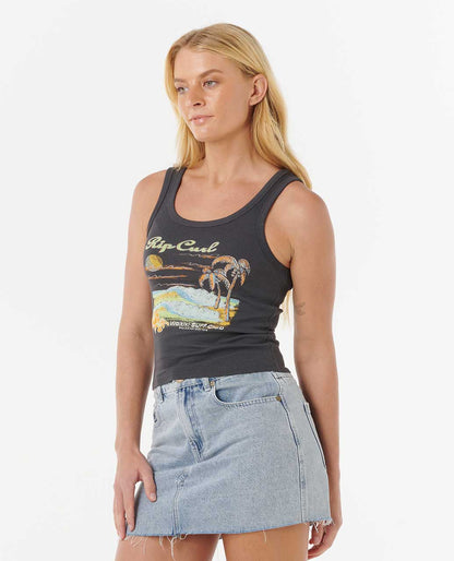 Rip Curl Women Waikiki Standard Ribbed Tank