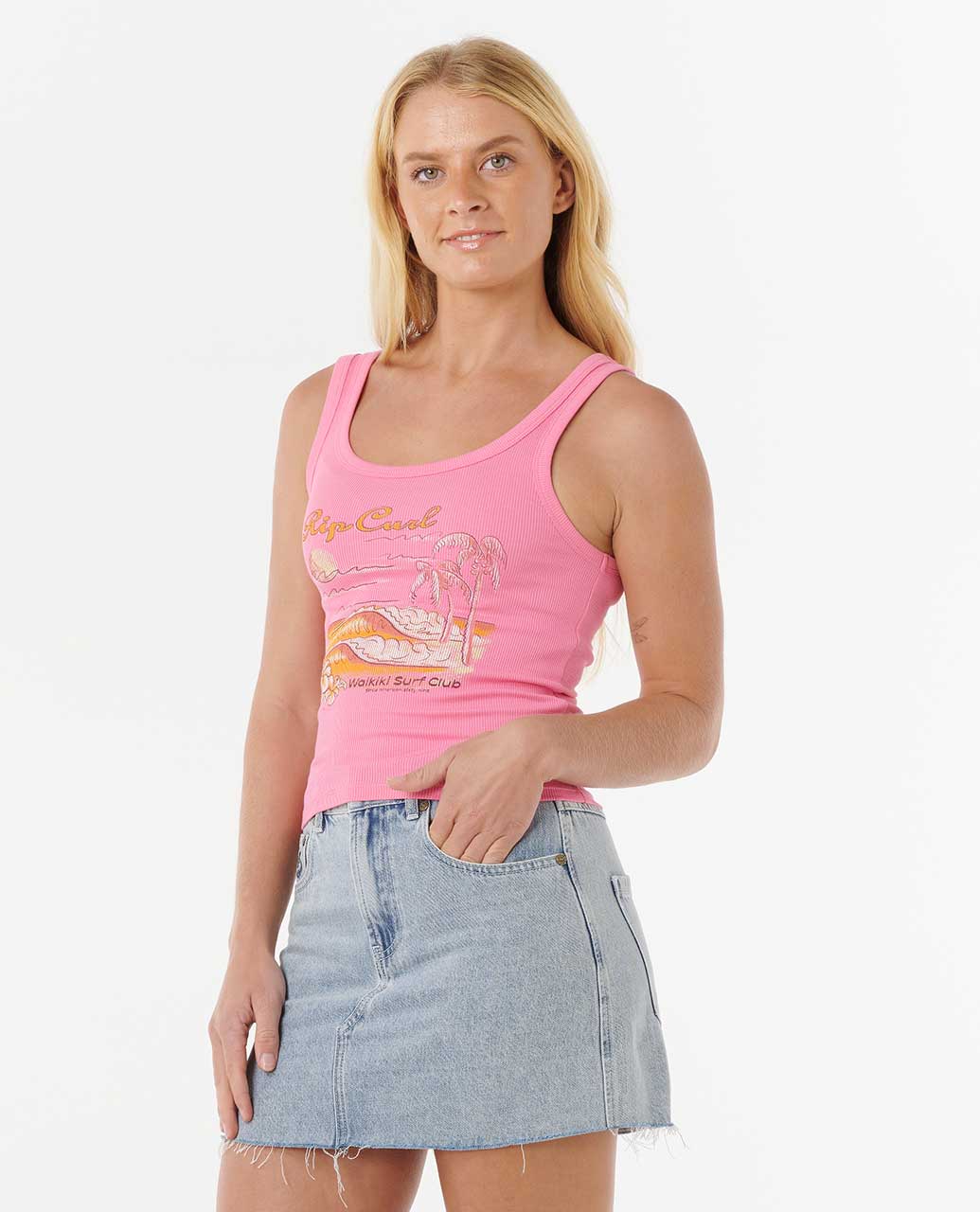Rip Curl Women Waikiki Standard Ribbed Tank