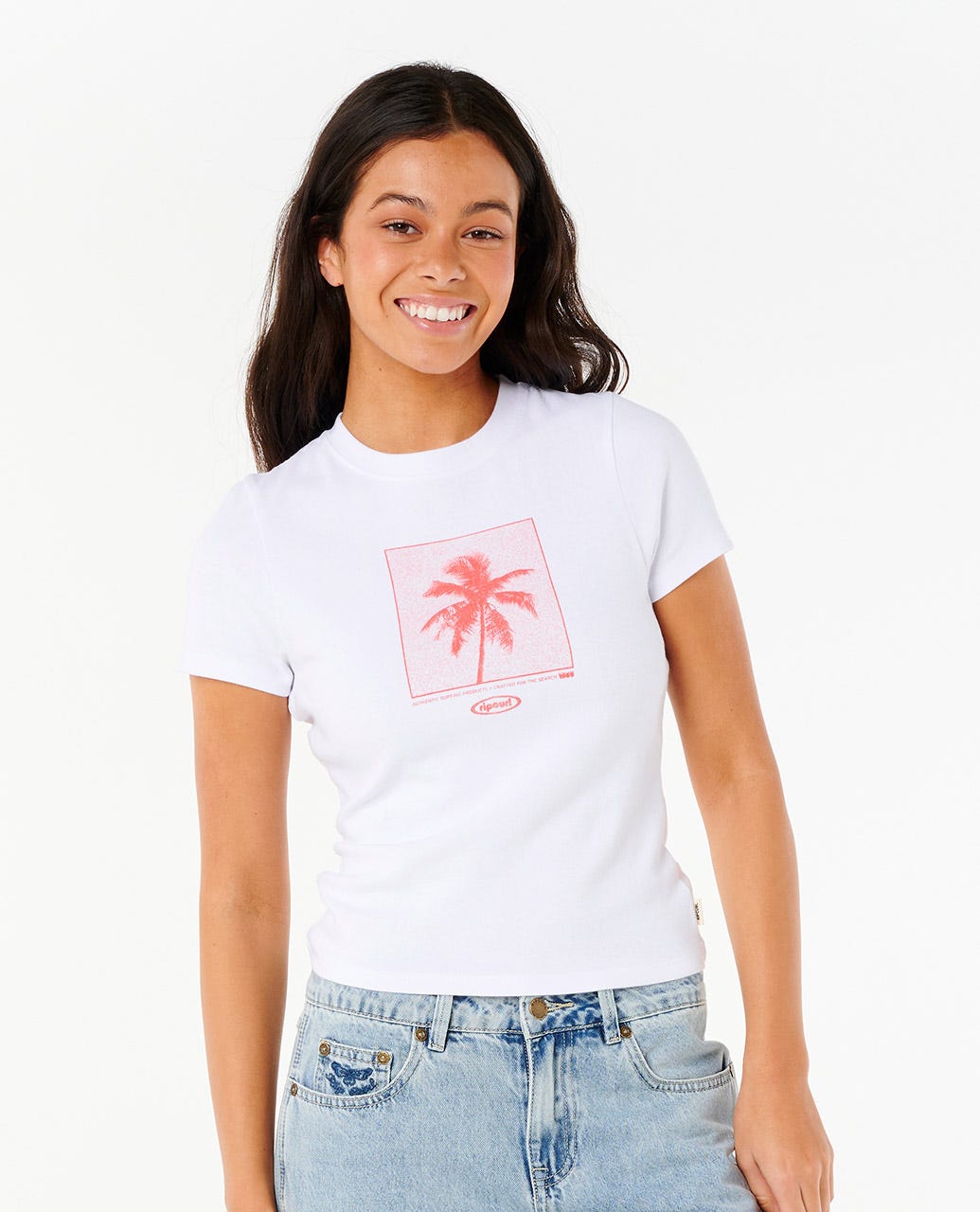 Rip Curl Women Neon Palm Fitted Tee