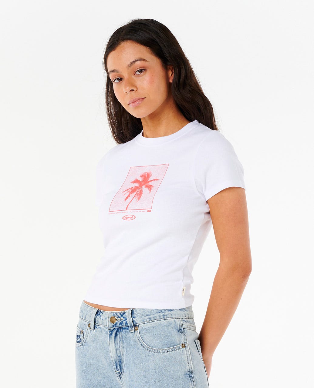 Rip Curl Women Neon Palm Fitted Tee