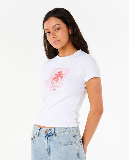 Rip Curl Women Neon Palm Fitted Tee