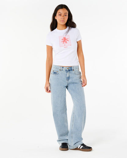 Rip Curl Women Neon Palm Fitted Tee