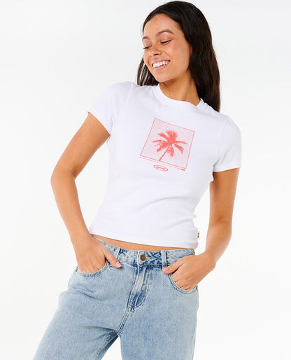 Rip Curl Women Neon Palm Fitted Tee