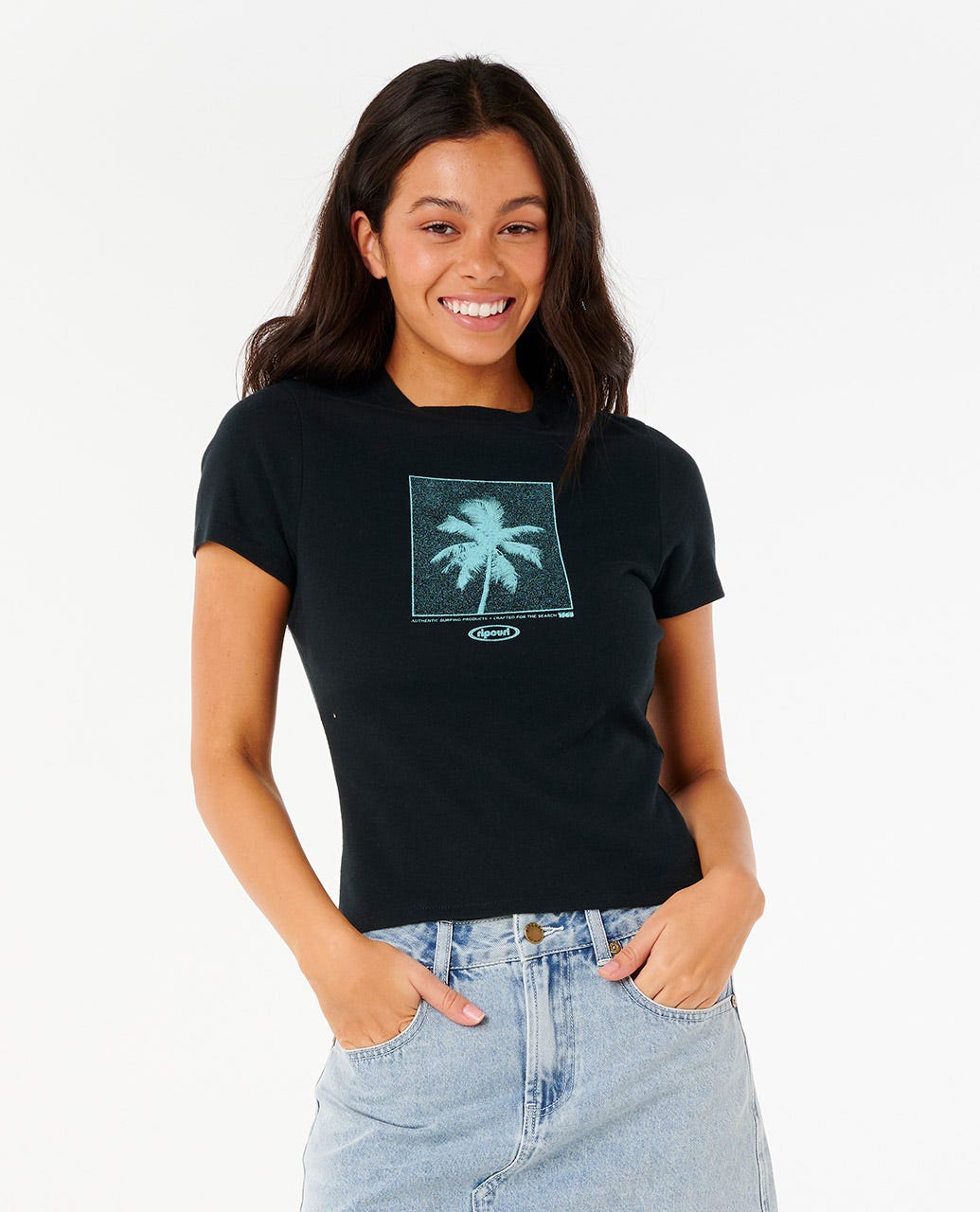 Rip Curl Women Neon Palm Fitted Tee