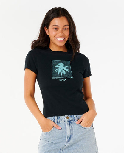 Rip Curl Women Neon Palm Fitted Tee